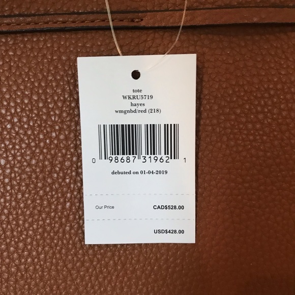 Kate spade hayes ginger tote warm ginger red - Picture 6 of 8